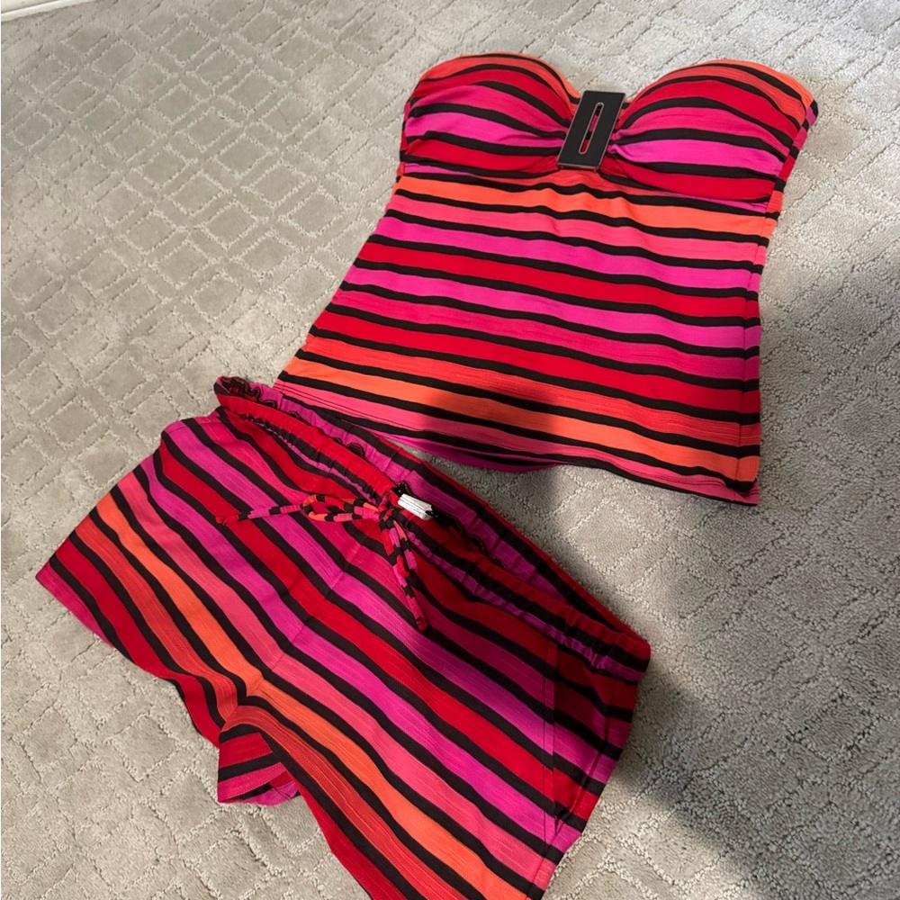 La Blanca Pink and Orange Coverup Swim